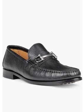 Donald Pliner Evanston Black Leather Bit Loafer Size 11.5